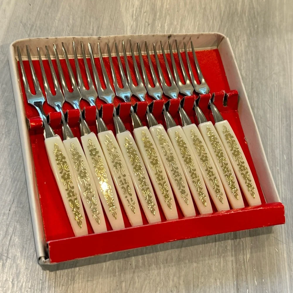 Mid Century Modern Appetizer Forks